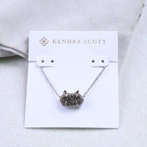 Kendra Scott | Elisa Cat - Silver Platinum Drusy Necklace